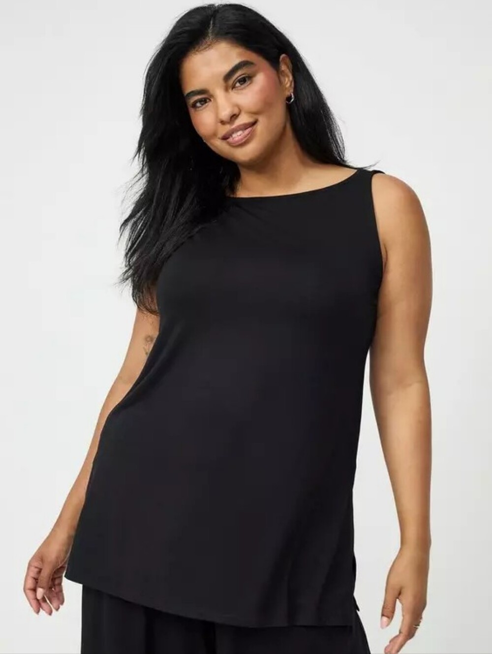 Torrid Women's Plus Size 1X Black Super Soft Boat Neck Top Nwt